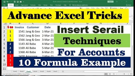 Excel Serial Number Advanced Techniques