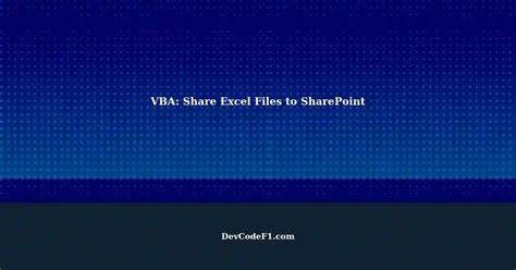 Excel SharePoint File Sharing