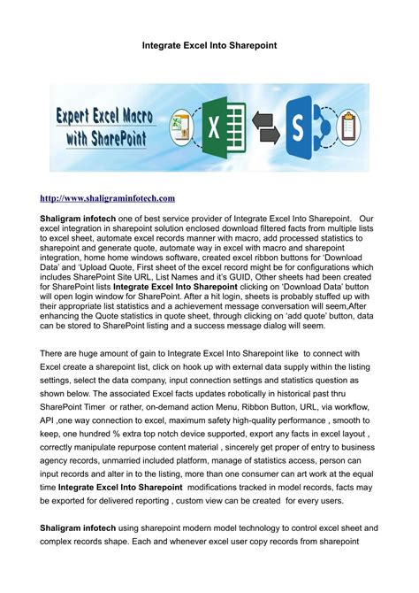 Excel SharePoint Integration