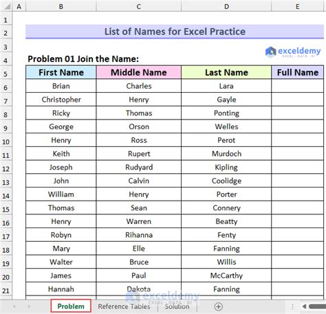 Excel Sheet Names List Template with Tags Example