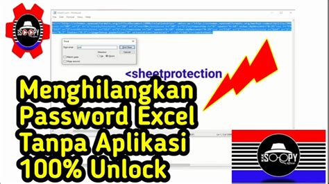 Excel sheet unprotection methods