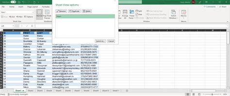 Excel sheets for collaboration gallery