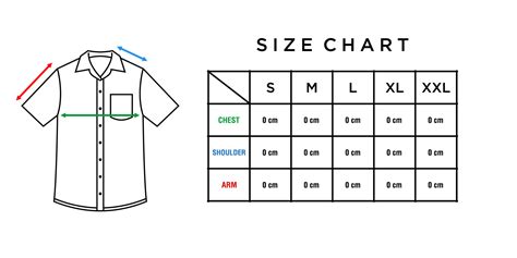 Excel Shirt Size Chart Example 10