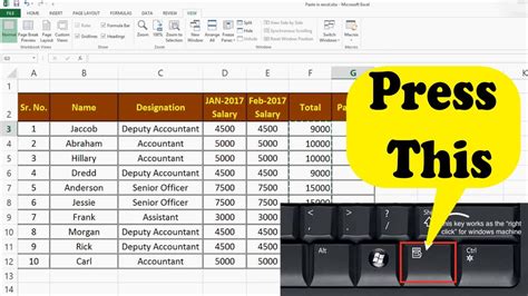 Copy Cell using Shortcuts in Excel