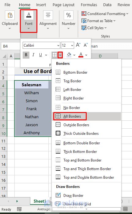 Excel Show Gridlines Through Fill Example