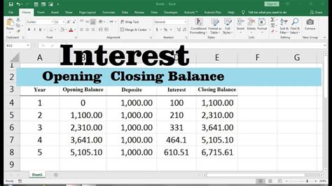 Excel Simple Interest Formula Example