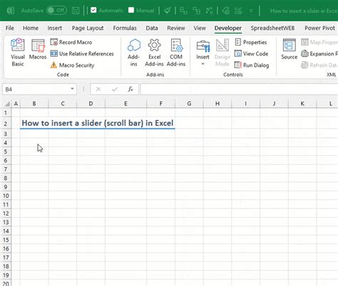 Excel Slider Controls