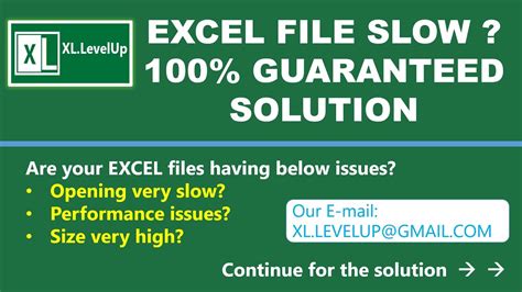 Excel slow performance feature