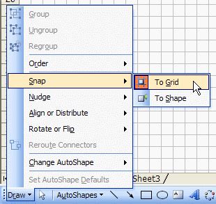 Excel Snap to Grid workflow