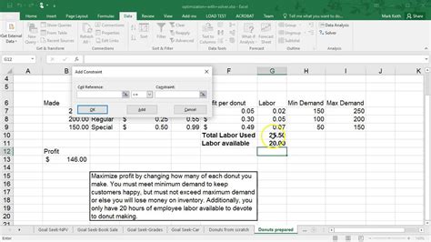 Excel Solver Example 1