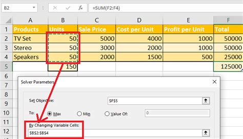 Excel Solver Example 2