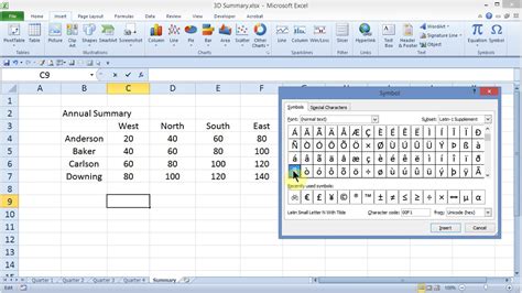 Cow special character in Excel