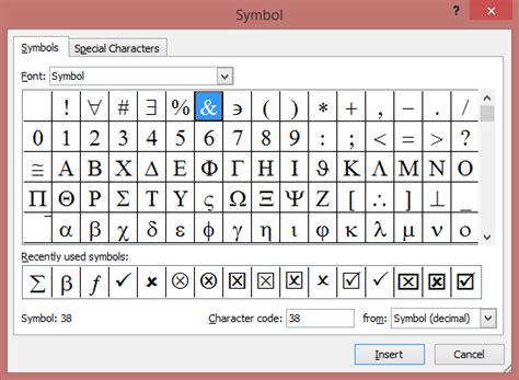 Dog special character in Excel