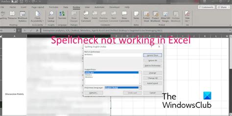 Excel Spell Check Not Working Fix