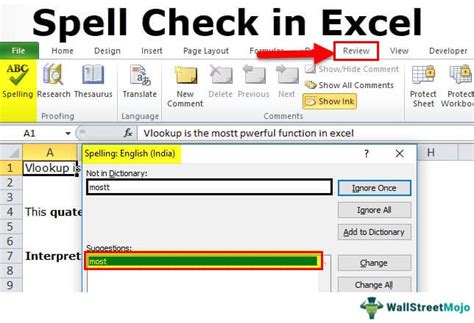 Excel Spell Check Solutions