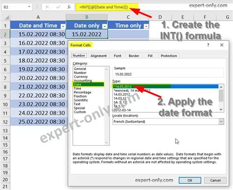 Excel Date Split