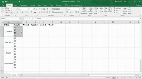 Excel Split Lines into Rows