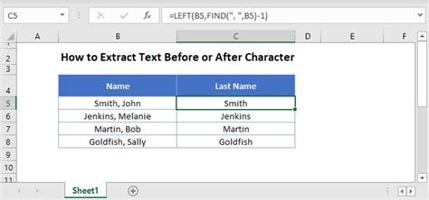 Excel split text before character