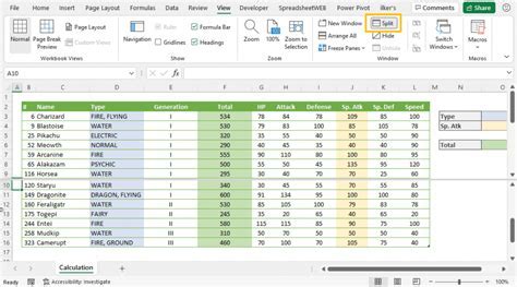 Excel Split Worksheet Methods