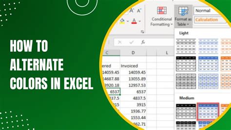 Excel Spreadsheet Color Theory