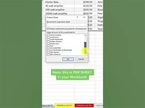 Understanding Excel Spreadsheet Locking Features