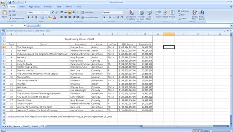 Excel Spreadsheets