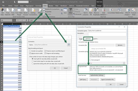 Excel SQL Queries