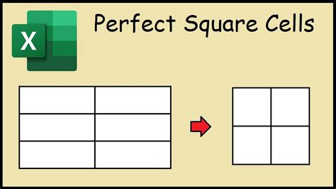 Excel square cells