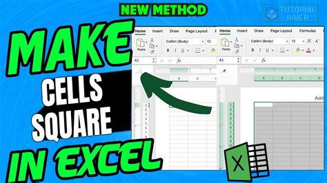 Excel square cells formula