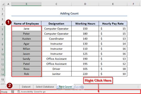 Excel Status Bar Show Group