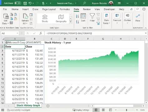 Excel stock price history pivot tables