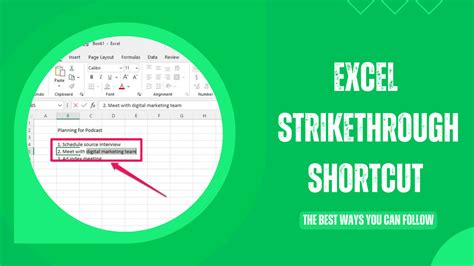 Excel Strikethrough Shortcut for Filtering Data