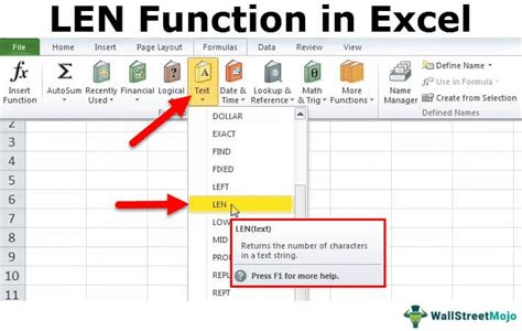 Excel String Find Len