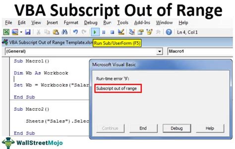 Excel Subscript Out of Range Error