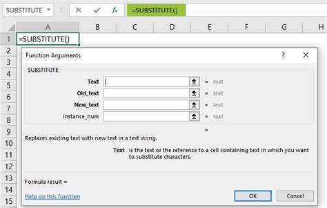 Excel Substitution Methods