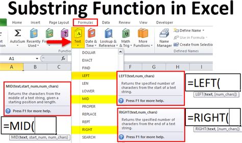 Excel Substring Extraction Functions