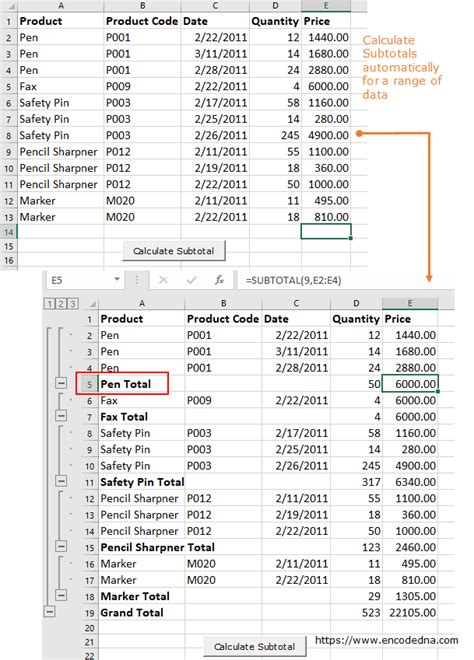 Excel Subtotals VBA Macros