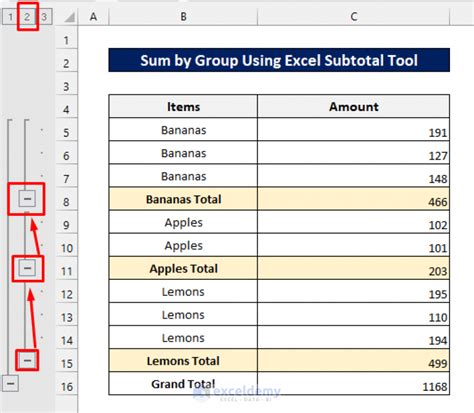 Excel Sum By Group