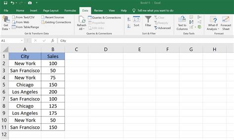 Excel Sum Duplicates Example