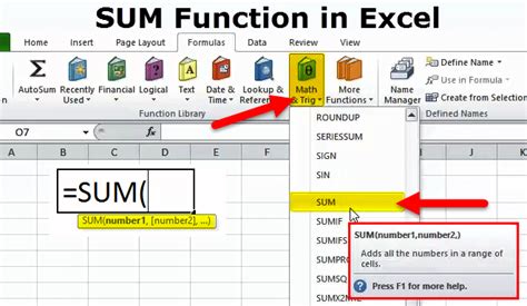 Excel Sum Formula Advanced Techniques