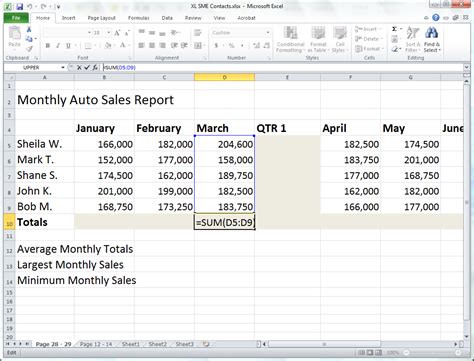 Excel Sum Formula Gallery 1