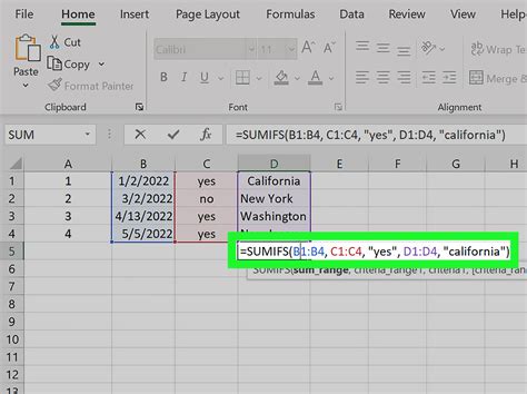 Excel Sum Formulas Example