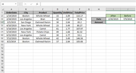 Excel Sum If Between Dates Example 4