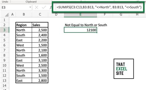 Excel SUMIFS Function