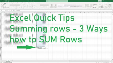 Excel Sum Tips