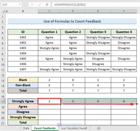 Excel Survey Formulas