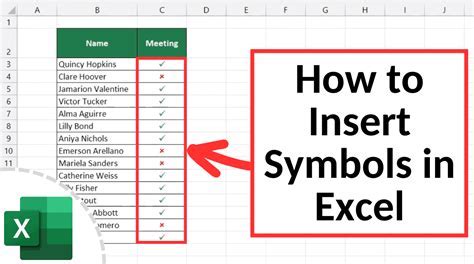 Excel Symbols Fixes