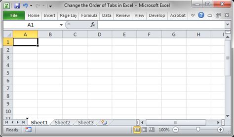 Excel Tab Order