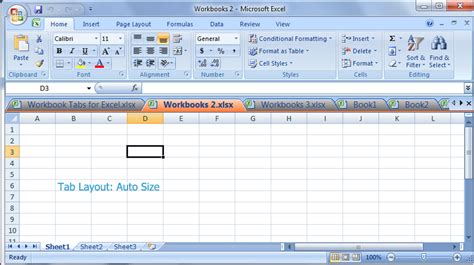 Excel Tab Organization