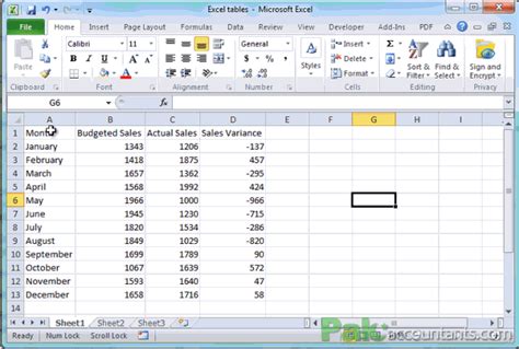 Excel table as picture